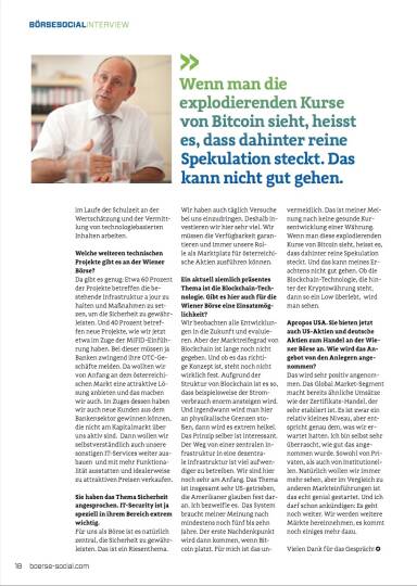 Die Börse ist Leitbild für den Strukturwandel (Interview mit Ludwig Nießen, CTO und COO der Wiener Börse) - Börse Social Magazine #08