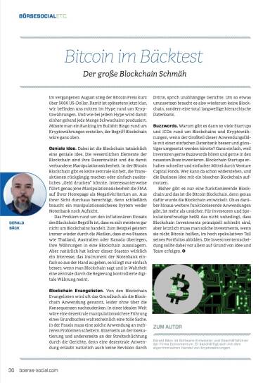 Bitcoin im Bäcktest: Der große Blockchain Schmäh - Börse Social Magazine #08