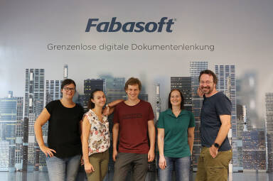 Fabasoft - Susanne Pfaffeneder, Michaela Osanger, Wenzel Kober, Ulrike Kogler und Mark Slattery