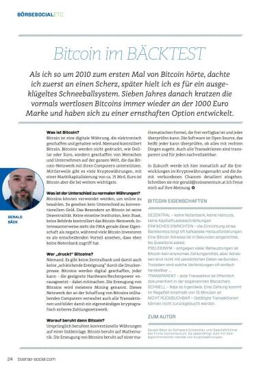 Bitcoin im BÄCKTEST