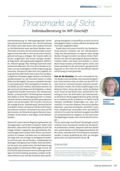Finanzmarkt auf Sicht - B&ouml;rse Social Magazine #04