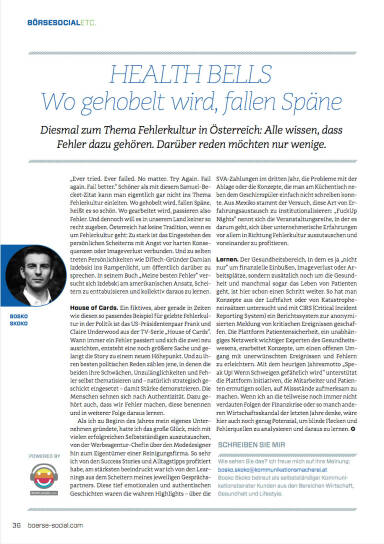 Health Bells - Wo gehobelt wird, fallen Späne - Börse Social Magazine #05
