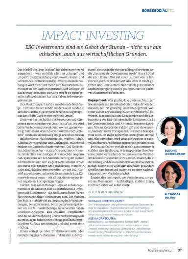 Impact Investing - Börse Social Magazine #05