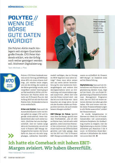 Polytec - Wenn die B&ouml;rse gute Daten w&uuml;rdigt - B&ouml;rse Social Magazine #05