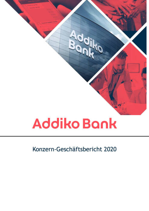Vorderseite Addiko Bank Geschäftsbericht 2020