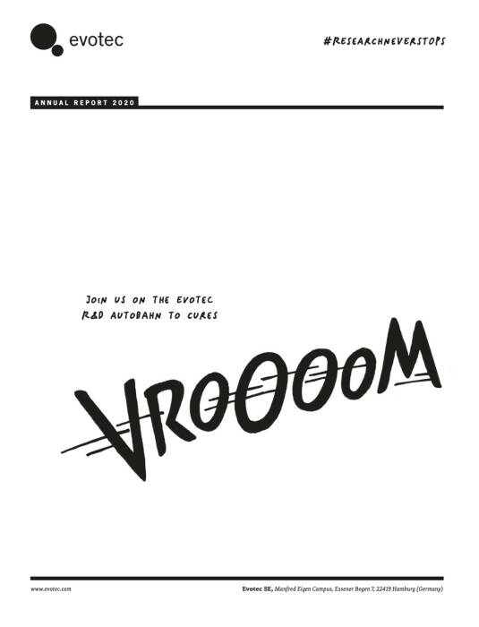 Vorderseite evotec Geschäftsbericht 2020