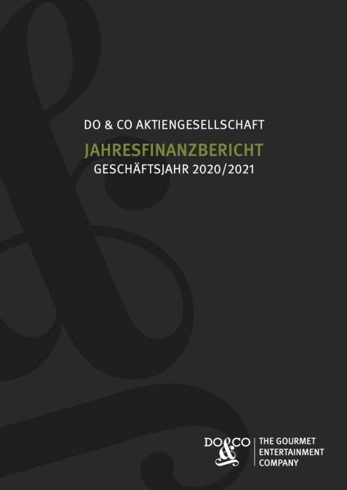 Vorderseite Do&Co Jahresfinanzbericht 2020/21