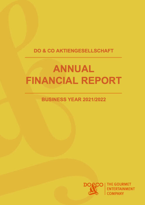 Vorderseite DO&CO Geschäftsbericht 2021/22